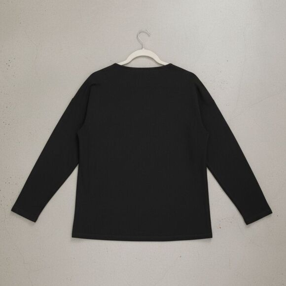 Size Large (?) Jeweled Stretchy Black Shirt - Picture 2 of 3